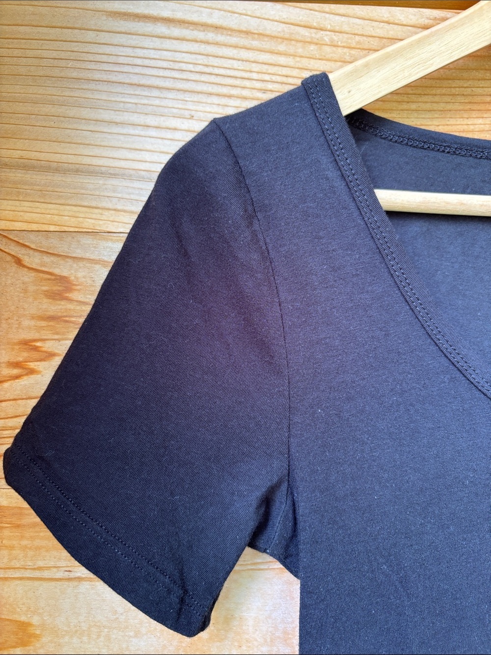 Z Supply Black Scoop Neck Bodysuit Size Medium Cotton Blend - Picture 3 of 5